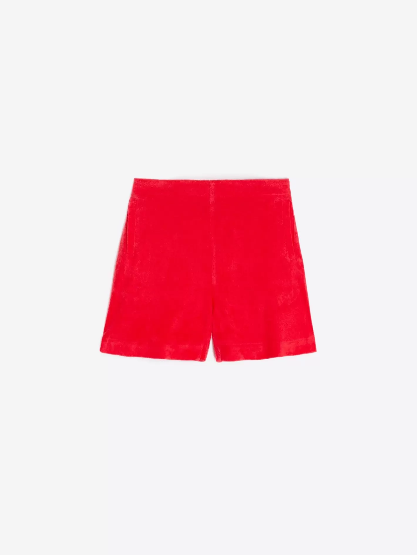 Pantalones | Vilagallo Bermuda Tejido Toalla Coral