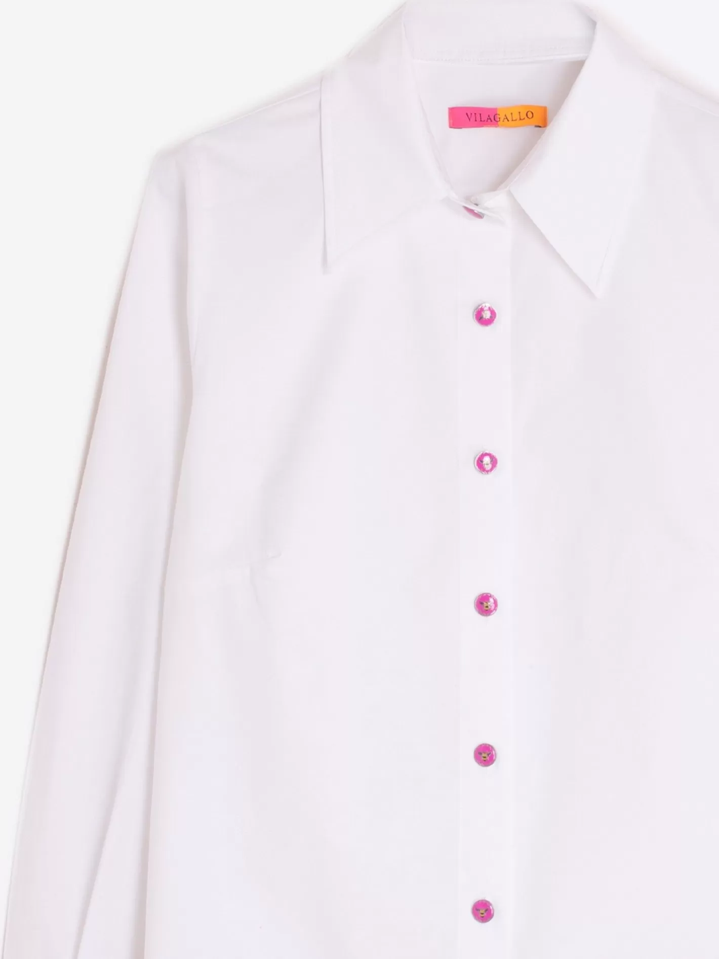 Camisas | Vilagallo Camisa Boton Abeja Rosa Popelin