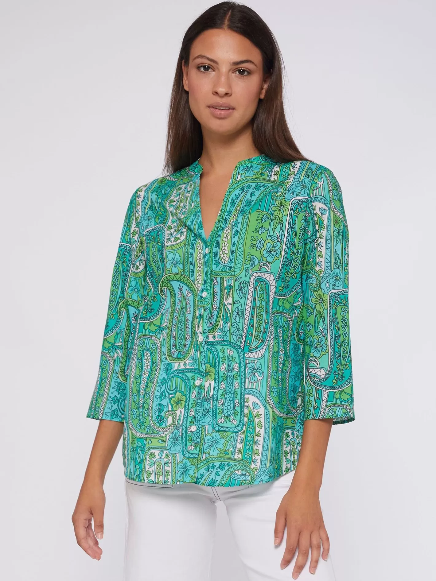 Camisas | Vilagallo Camisa Estampada Paisley Verde