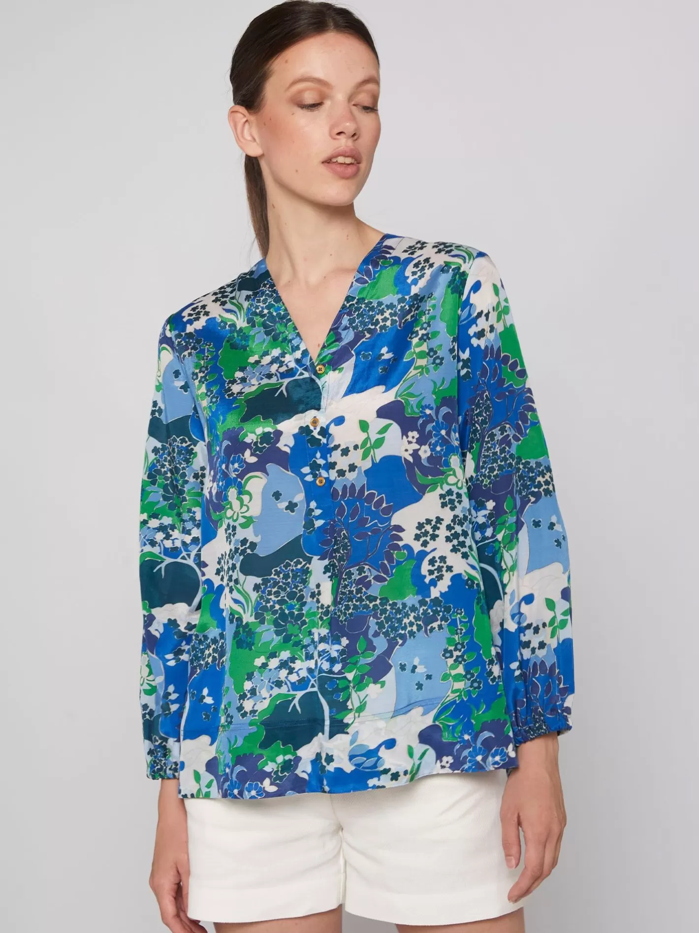 Camisas | Vilagallo Camisa Estampado Blue Blossom