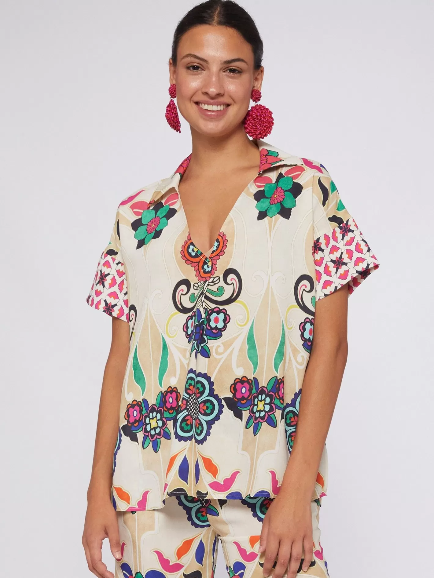 Camisas | Vilagallo Camisa Floral Noveau Print