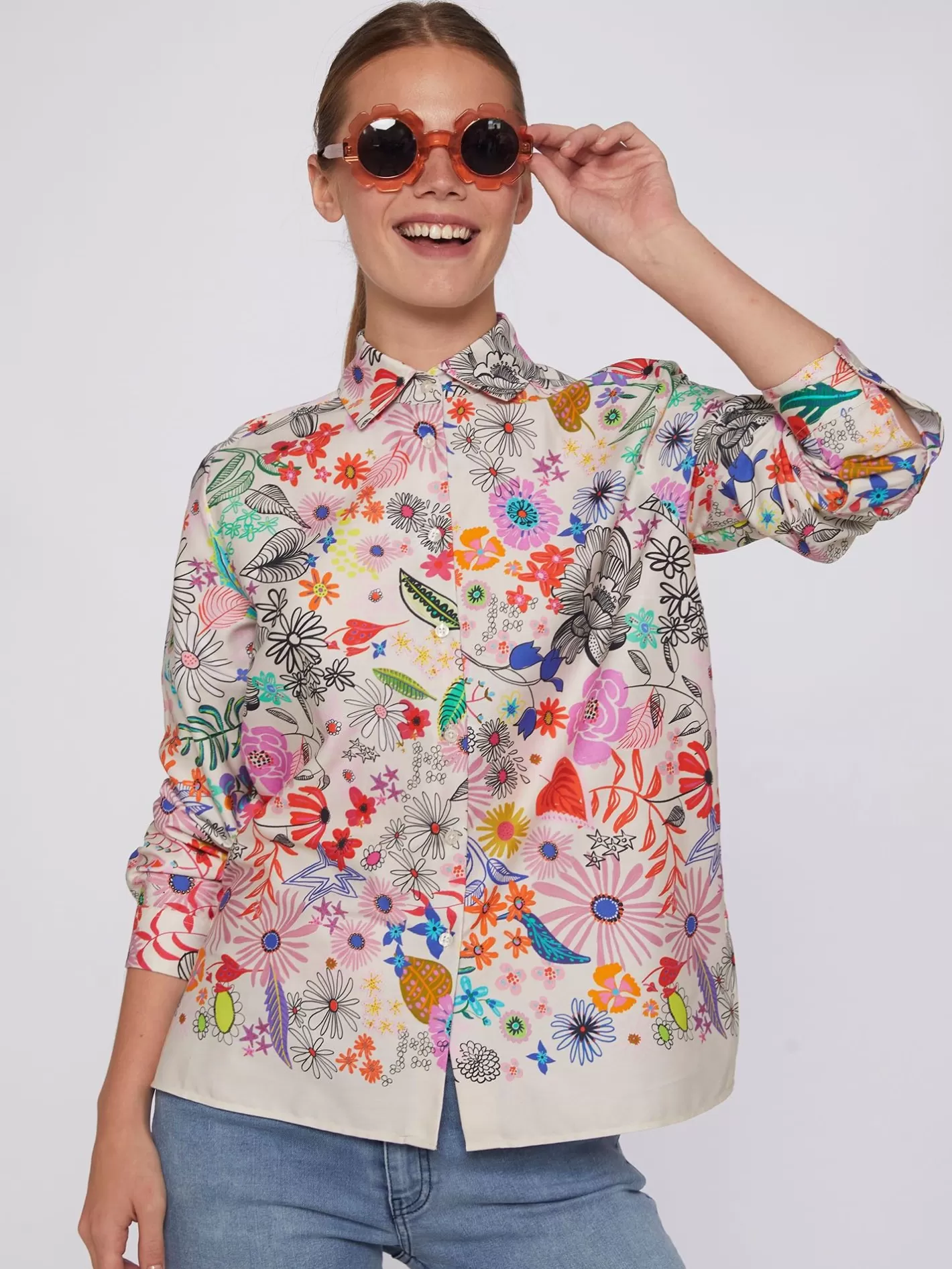 Camisas | Vilagallo Camisa Flores Pintadas