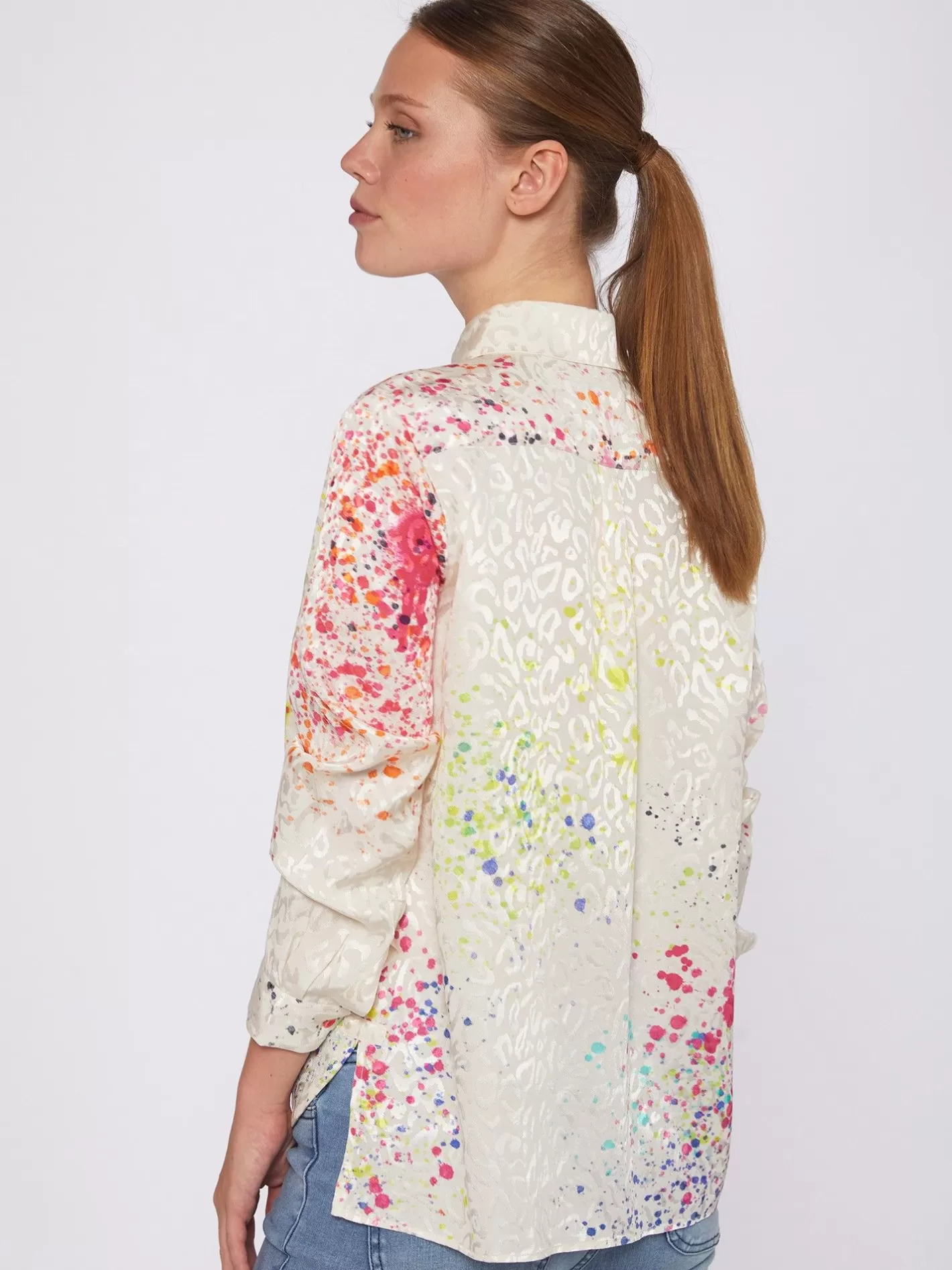 Camisas | Vilagallo Camisa Fluida Jacquard Estampado Arte