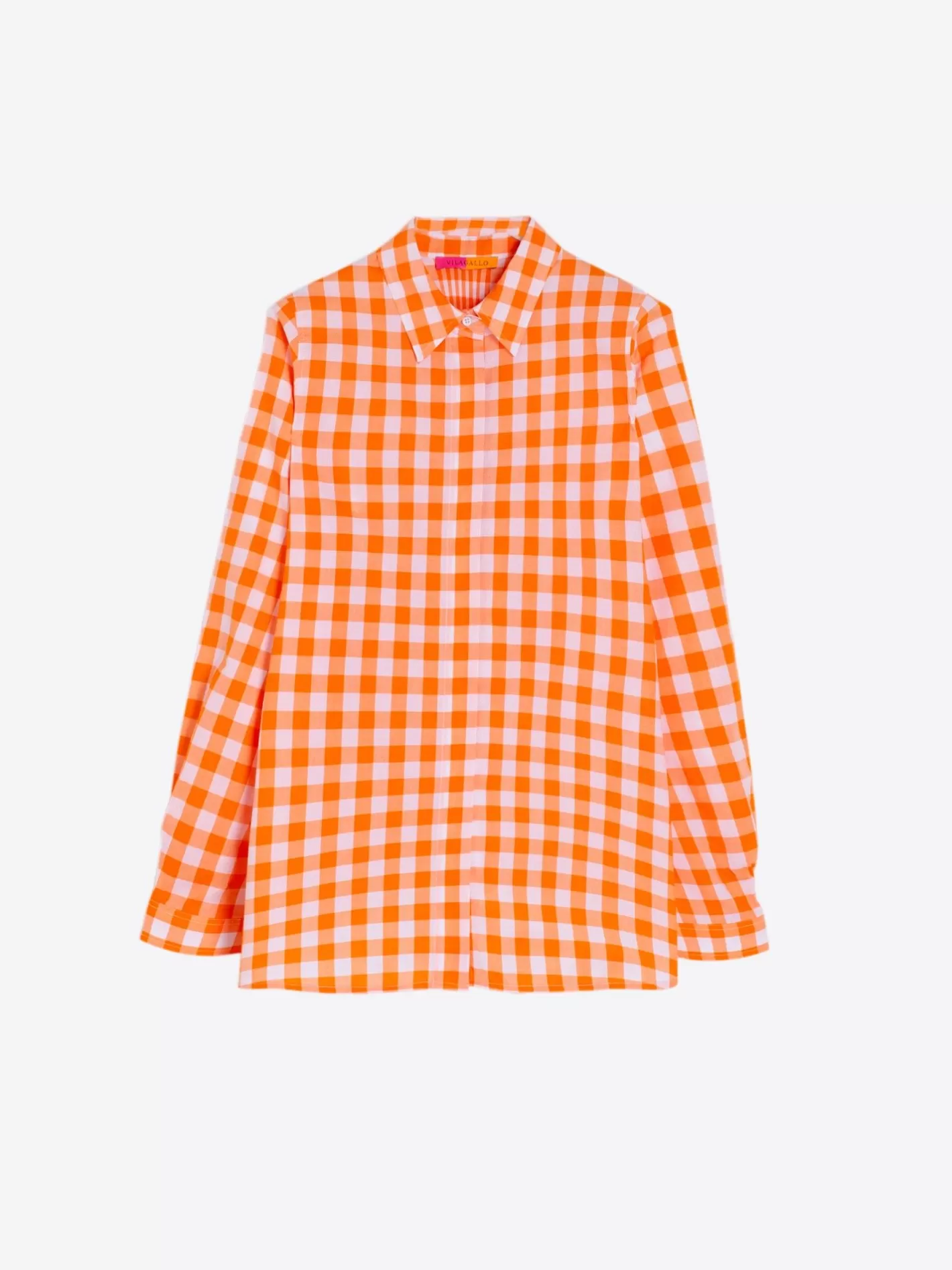 Camisas | Vilagallo Camisa Ginger Orange Vichy