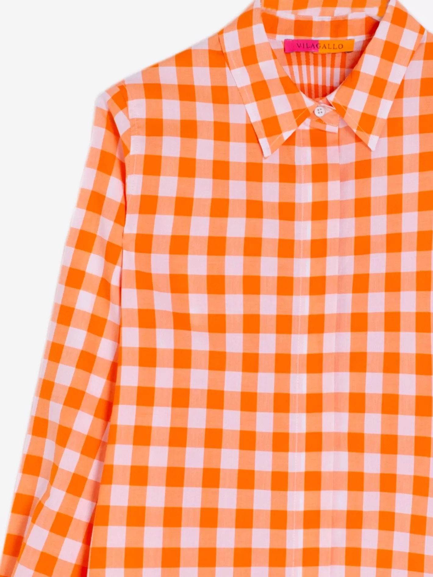 Camisas | Vilagallo Camisa Ginger Orange Vichy