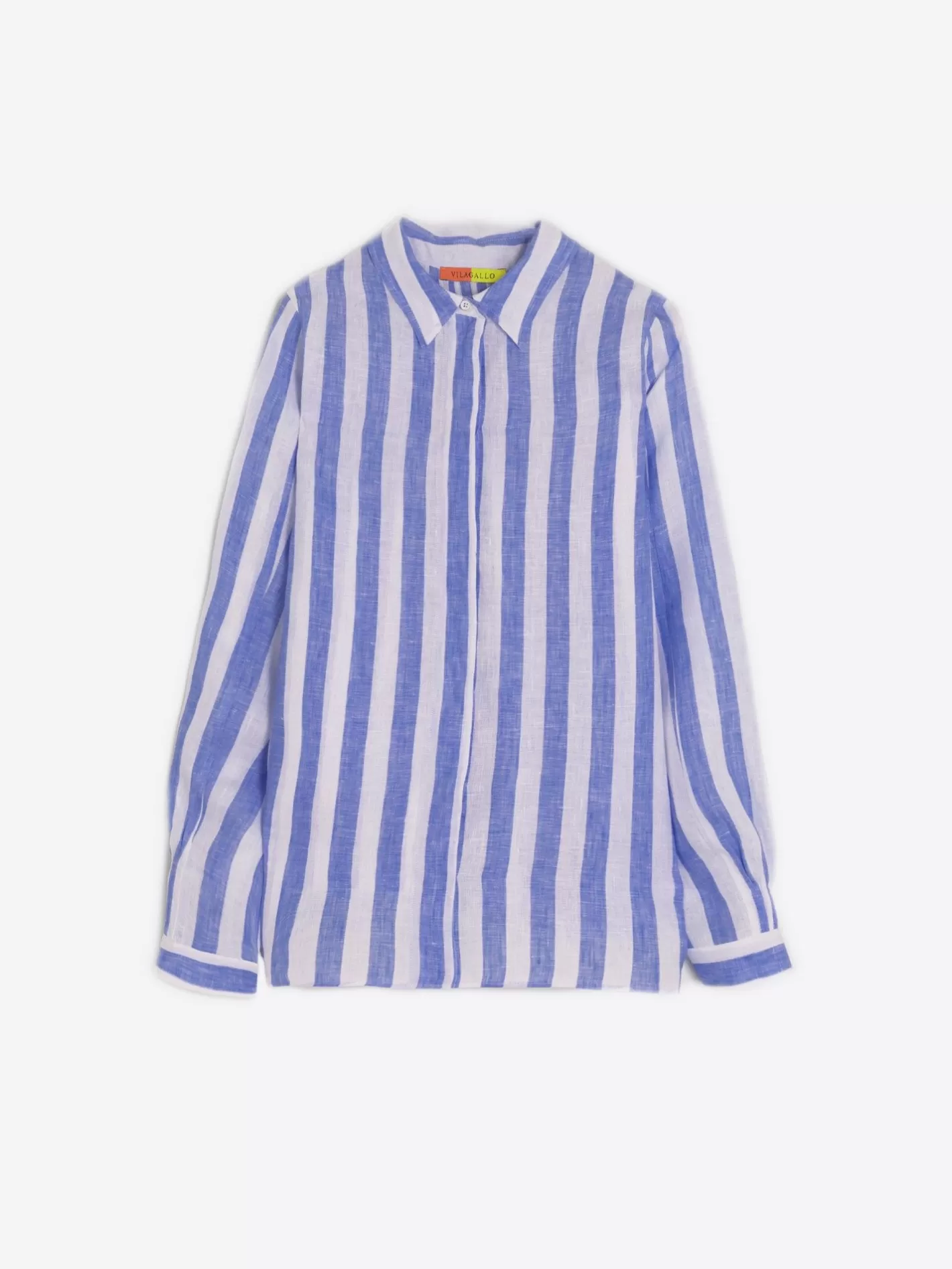 Camisas | Vilagallo Camisa Ginger Pure Linen Stripe Navy