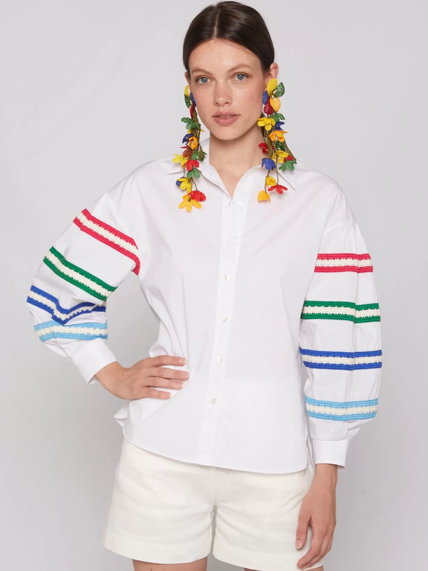 Camisas | Vilagallo Camisa Mangas Abullonadas Popelin Blanco