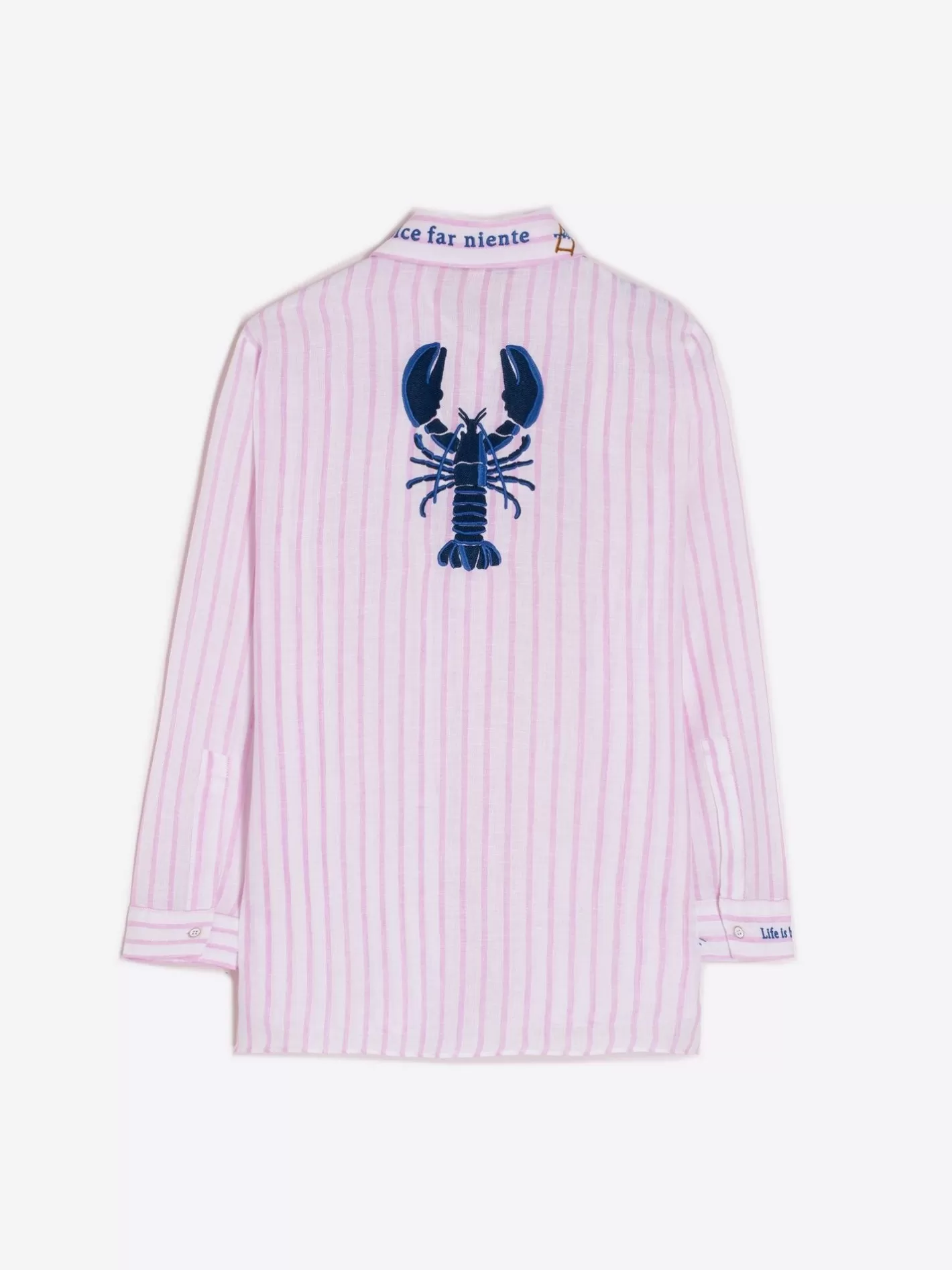 Camisas | Vilagallo Camisa Petra Emb Pink Stripe M