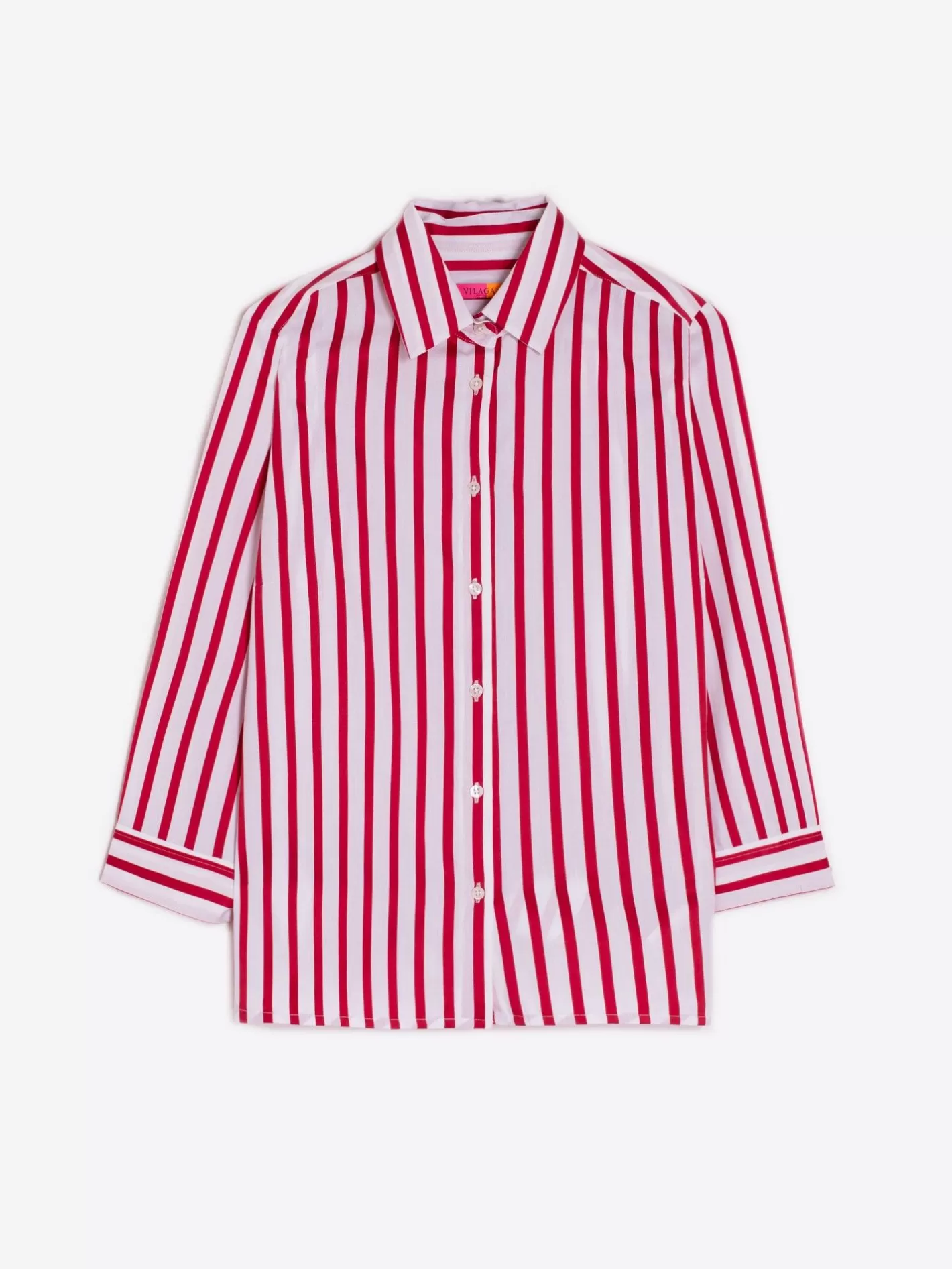 Camisas | Vilagallo Camisa Sara Red Stripe Cotton