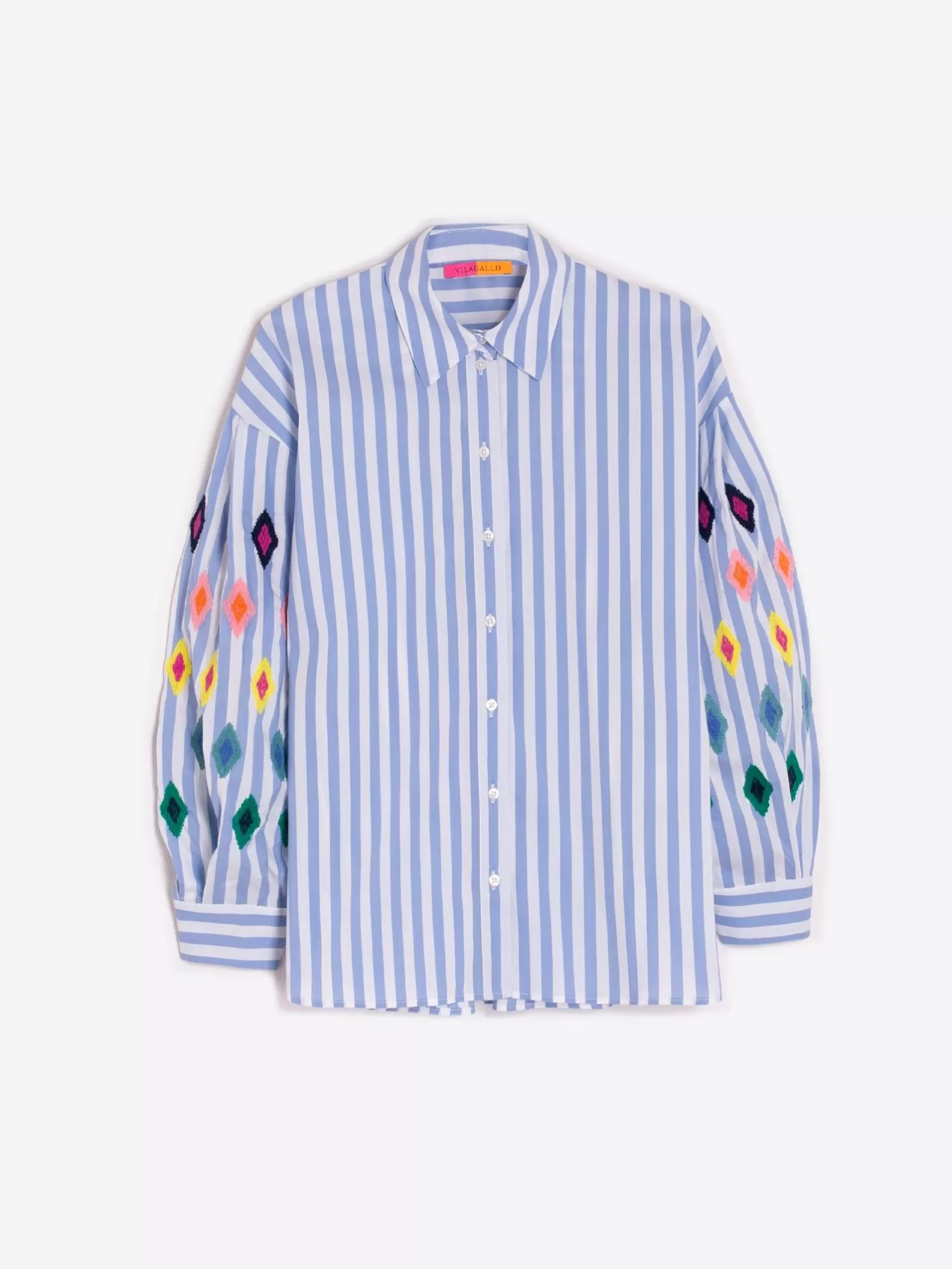 Camisas | Vilagallo Camisa Vernen Emb Light Blue Stripe