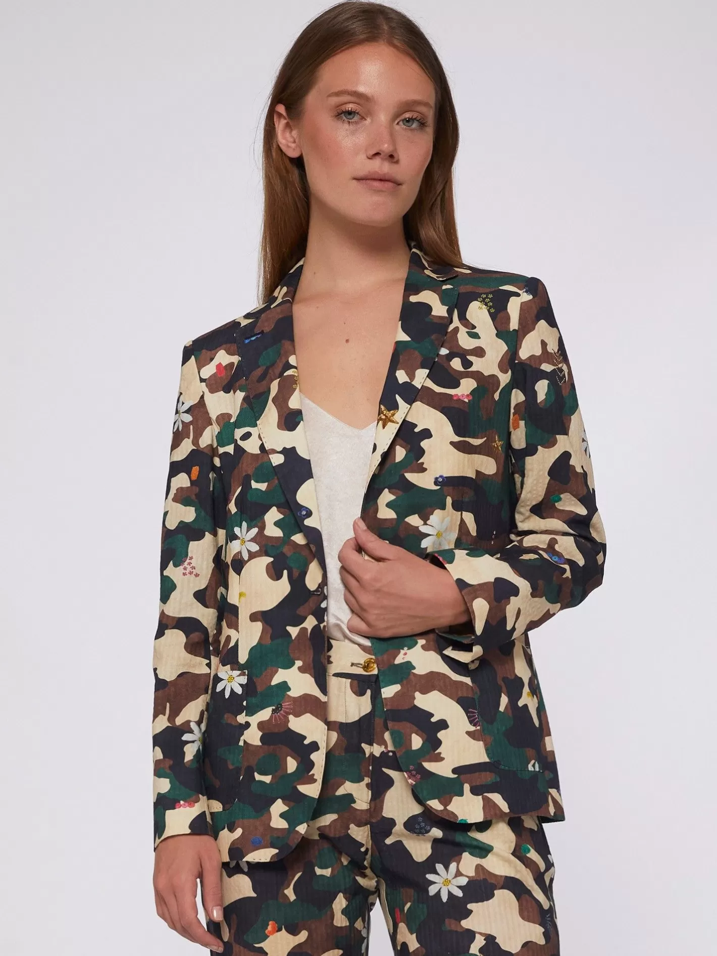 Chaquetas | Vilagallo Chaqueta Estampado Camuflaje