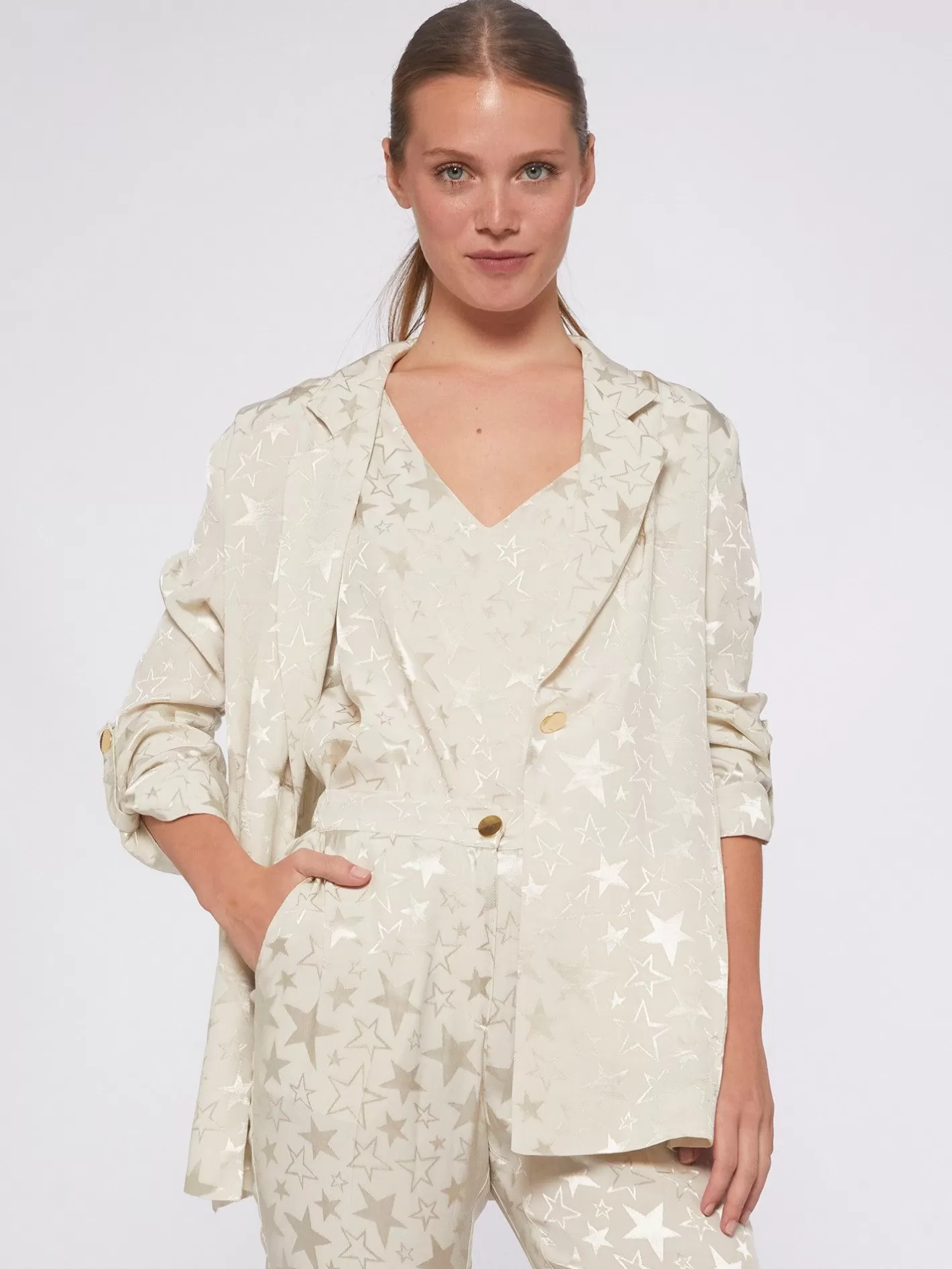 Chaquetas | Vilagallo Chaqueta Jacquard Estrellas