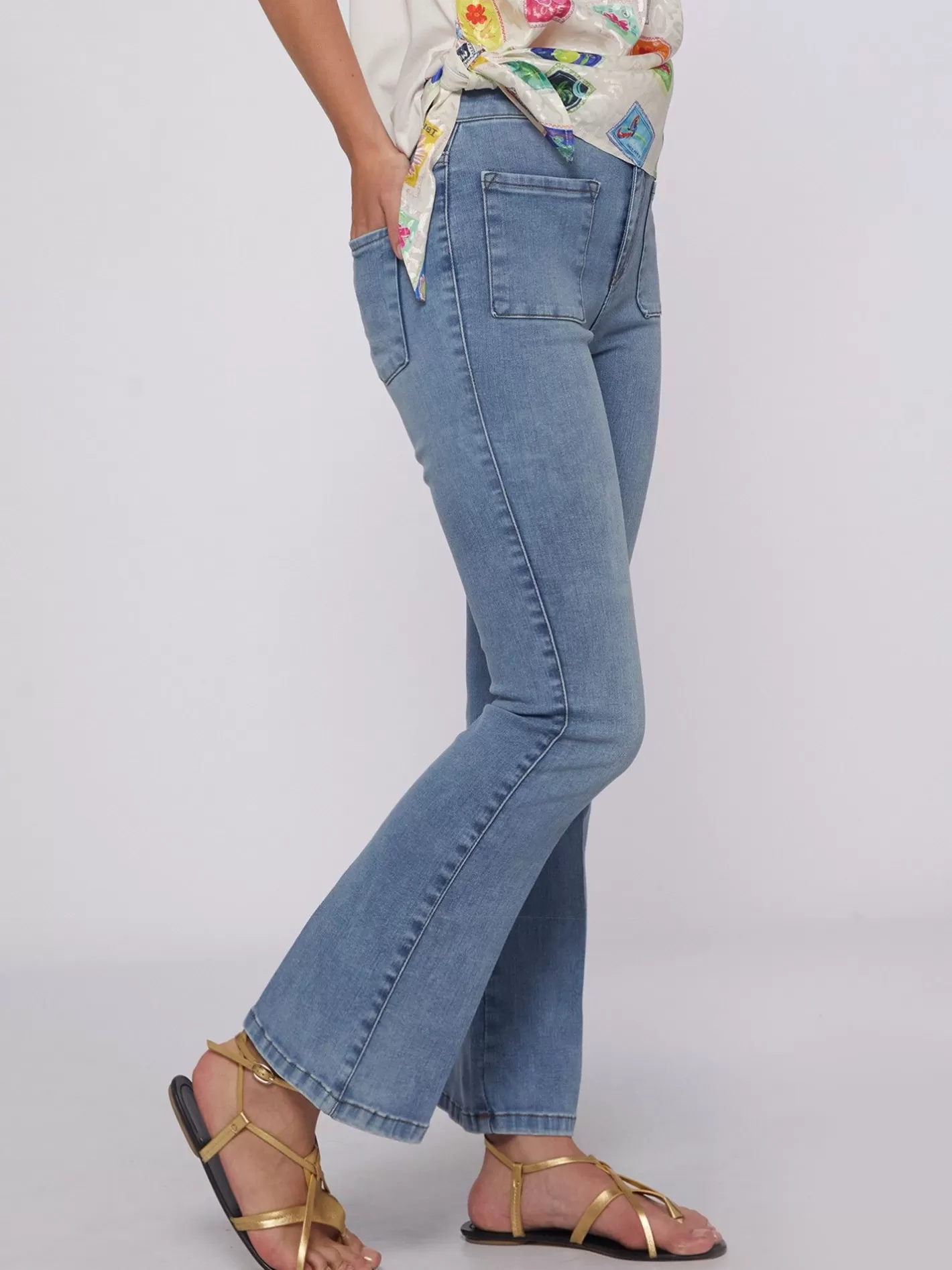 Pantalones | Vilagallo Pantalon Alina Light Denim