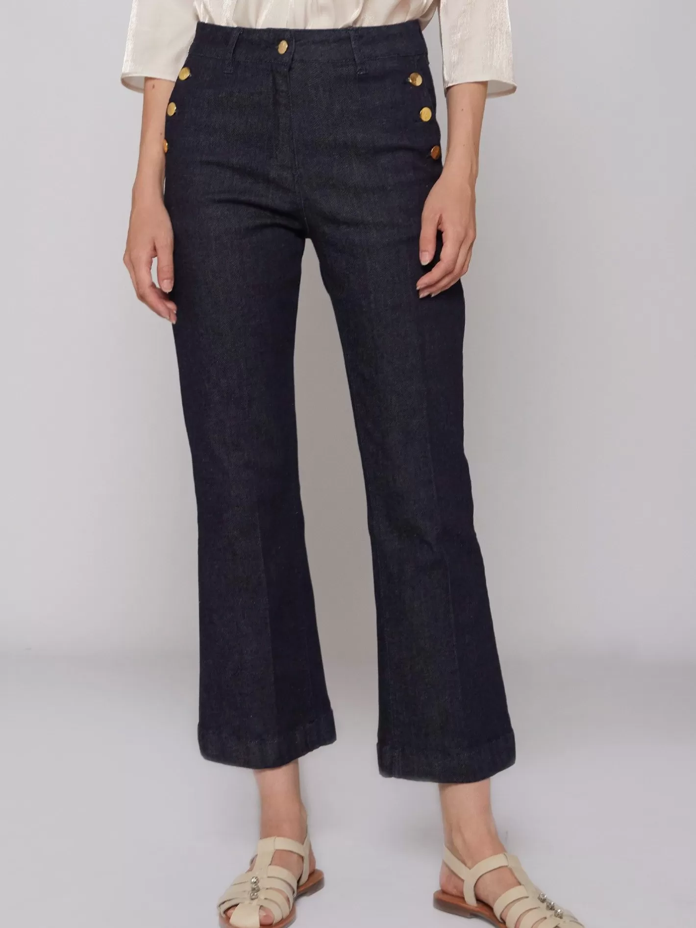 Pantalones | Vilagallo Pantalon Amelie Dark Denim