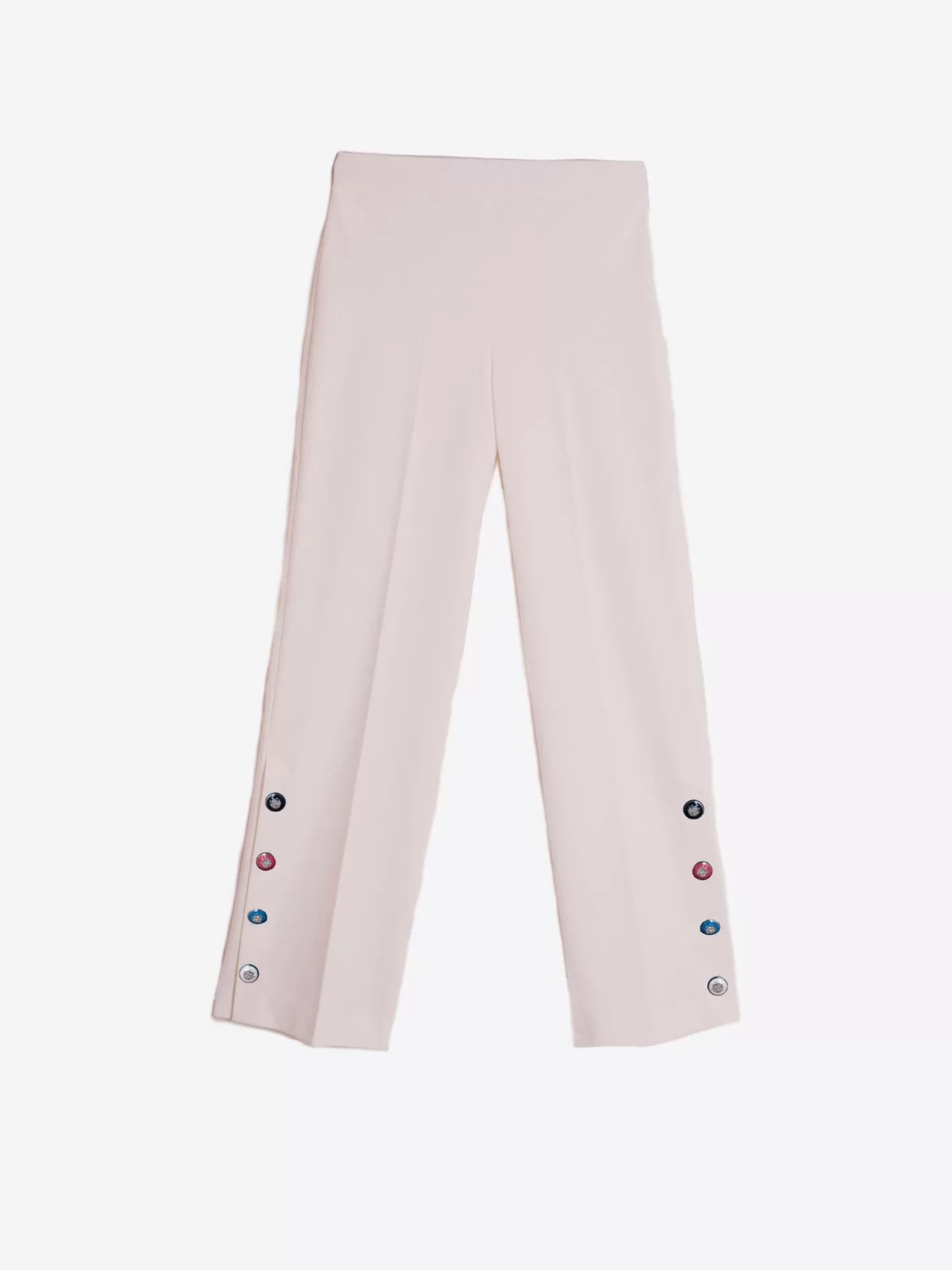 Pantalones | Vilagallo Pantalon Mikaela Marfil Knit Perfect Fit