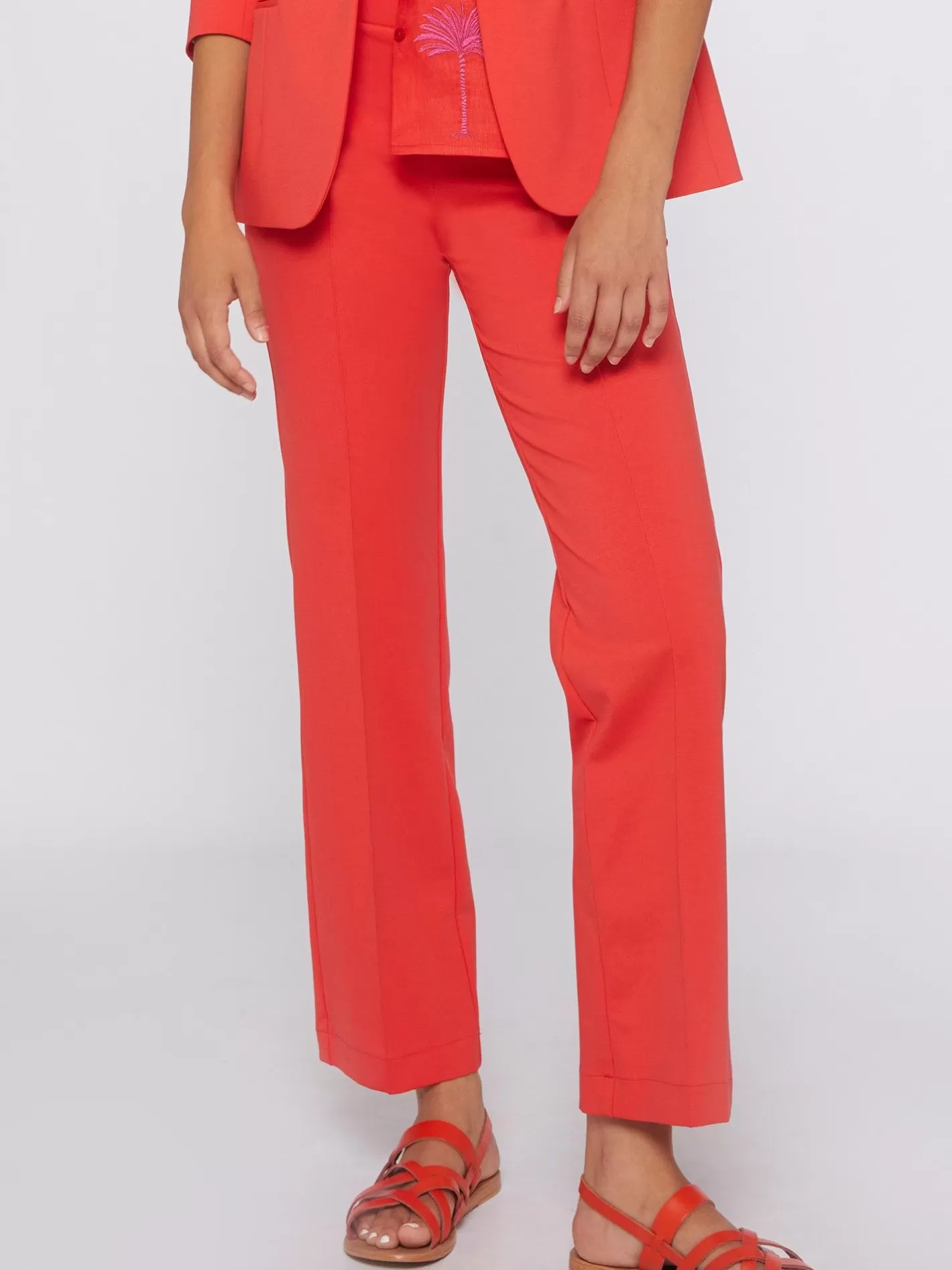 Pantalones | Vilagallo Pantalon Punto Coral Perfect Fit