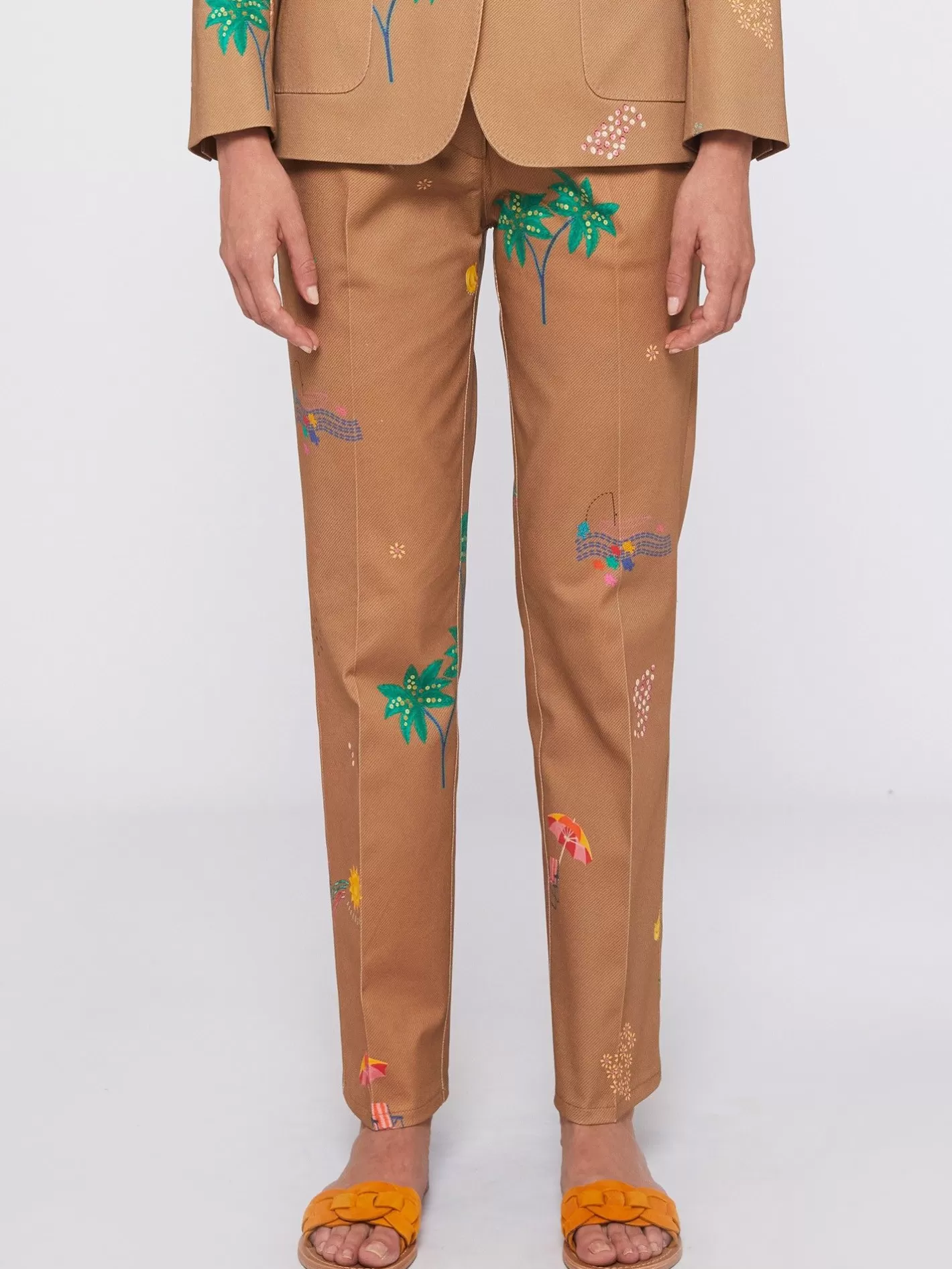 Pantalones | Vilagallo Pantalon Tiffany Biarritz Gabardine Print