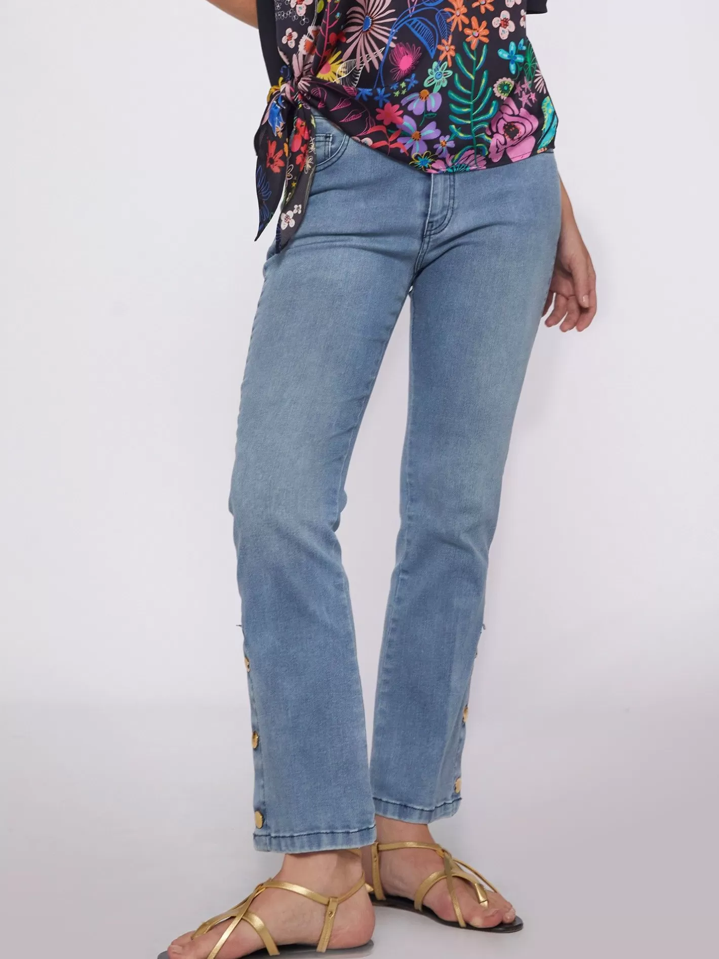 Pantalones | Vilagallo Pantalon Vaquero Gabriella Light Denim