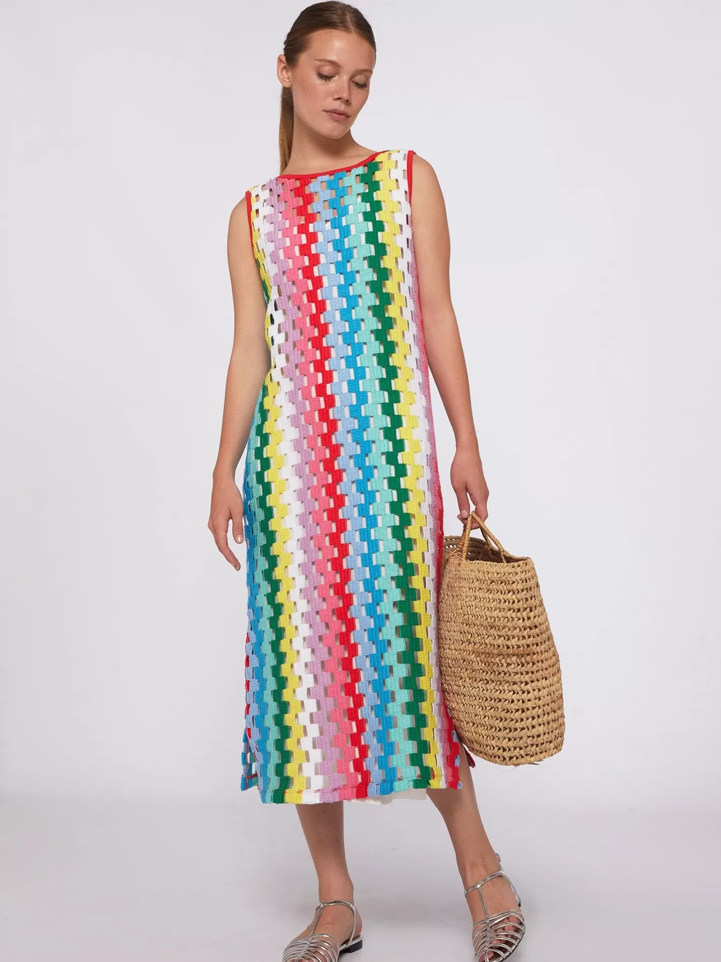 Vestidos | Vilagallo Vestido Calado Escote Espalda Multicolor
