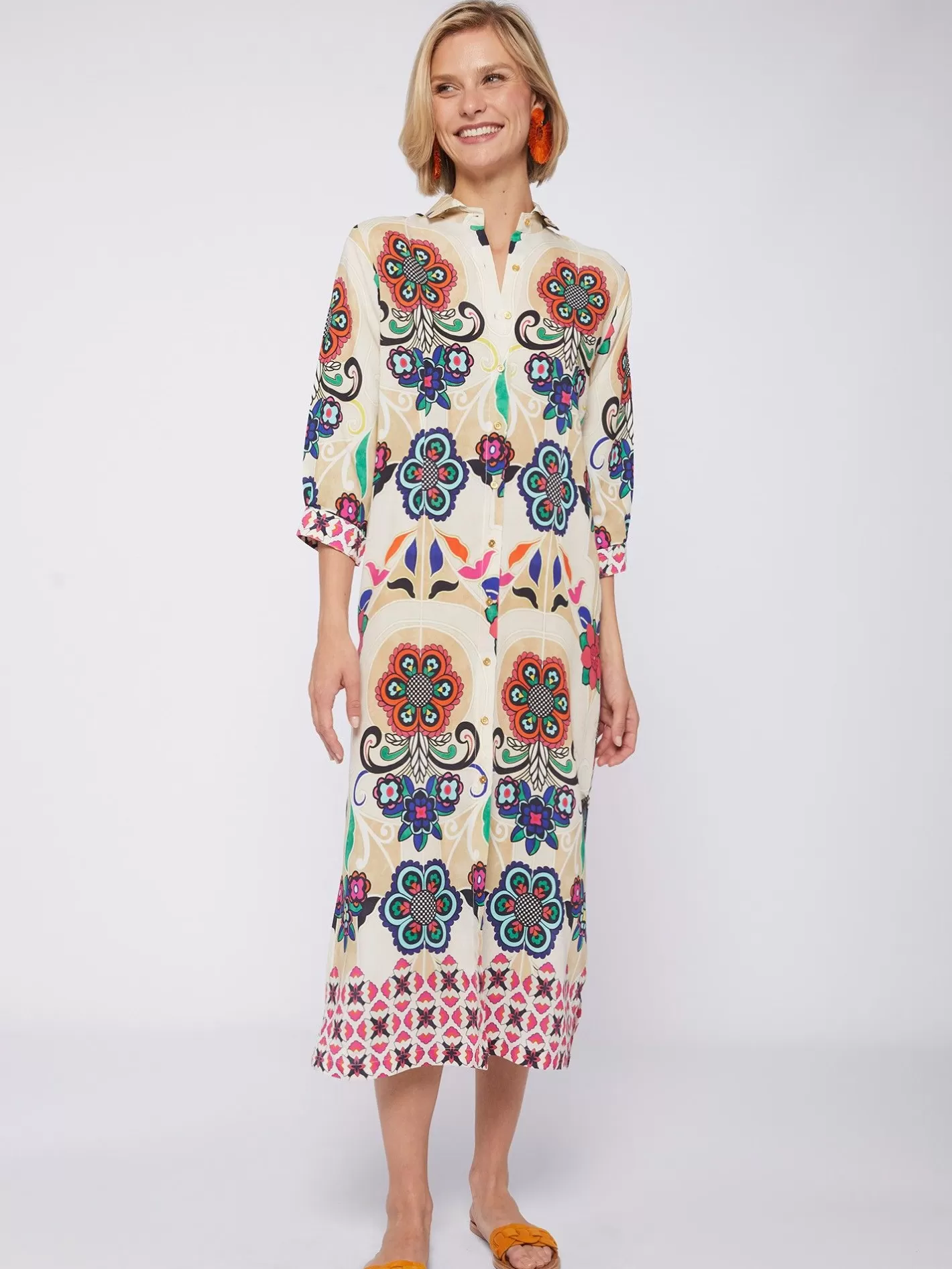 Vestidos | Vilagallo Vestido Camisero Floral Noveau Print